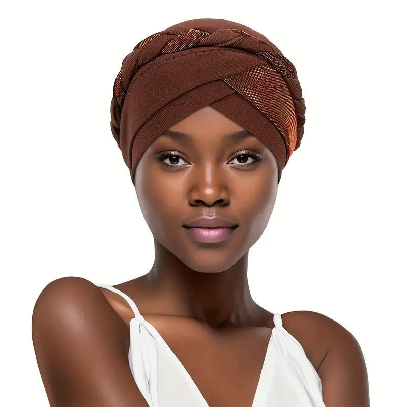 Braided shimmer turban - Wigsisters