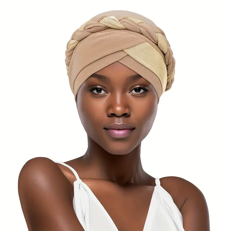 Braided shimmer turban - Wigsisters