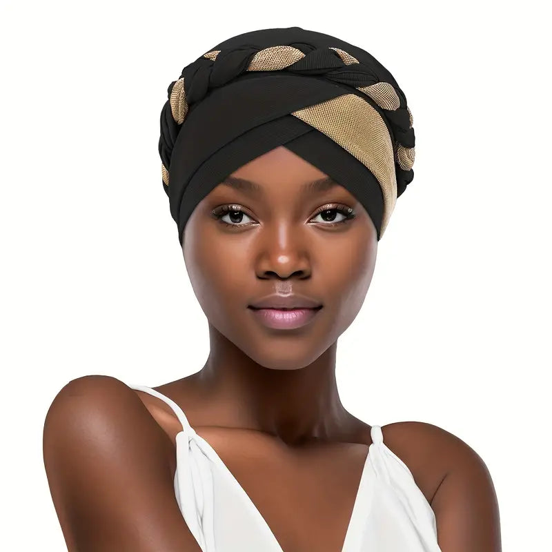 Braided shimmer turban - Wigsisters