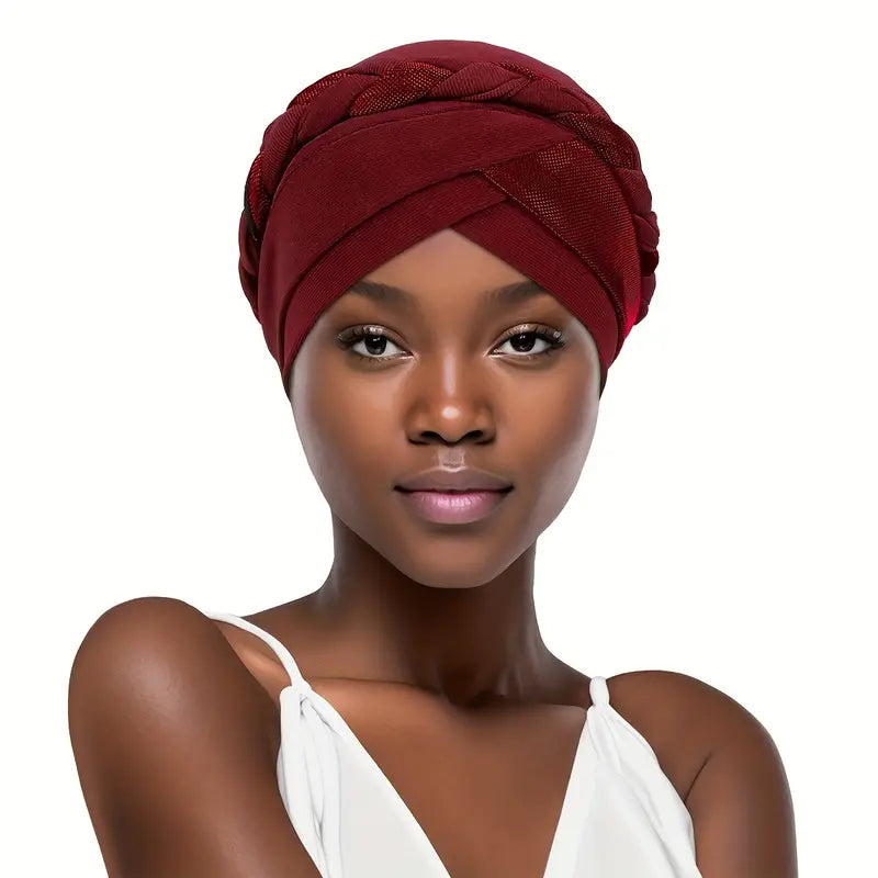 Braided shimmer turban - Wigsisters