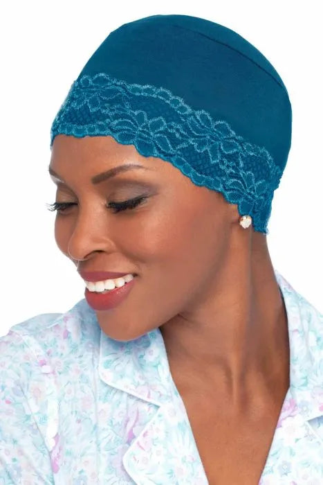 Bamboo Sleeping Cap with Lace - Large - Wigsisters